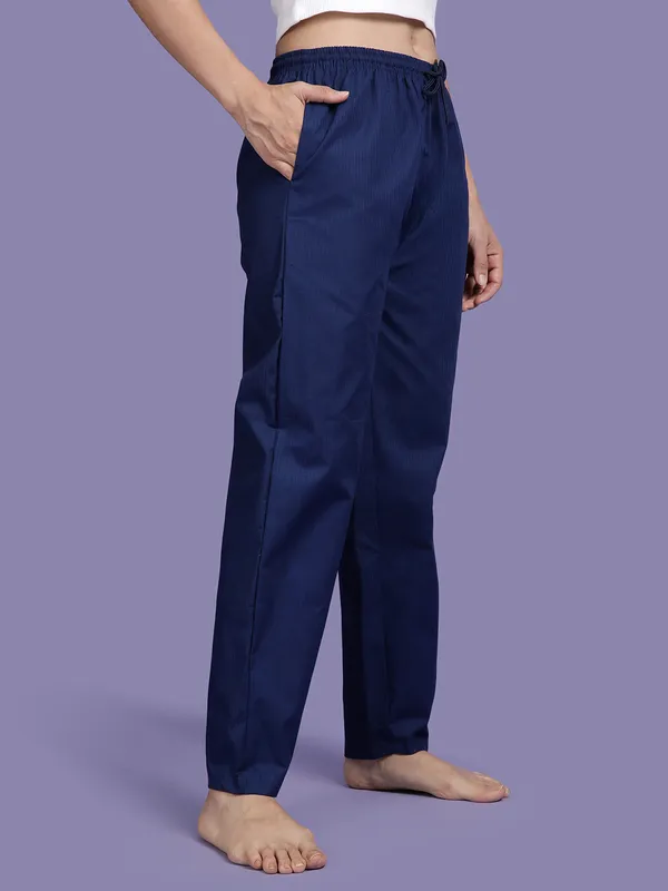 Denim_Blue_Kryptic_womens_Solid_cotton_rich_loungepant_with_elasticated_waistband_and_side_pocket