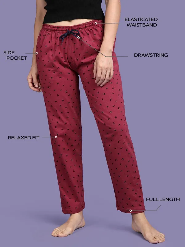 Maroon_Kryptic_Women_Printed_cotton_relaxed_fit_loungepant_with_side_pocket