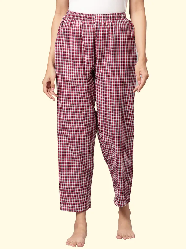 Maroon_Cotton_Pyjama_For_Women