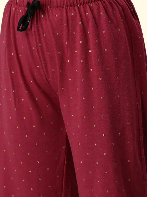 Maroon_Cotton_Pyjama_For_Women