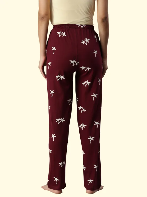 Maroon_Cotton_Pyjama_For_Women