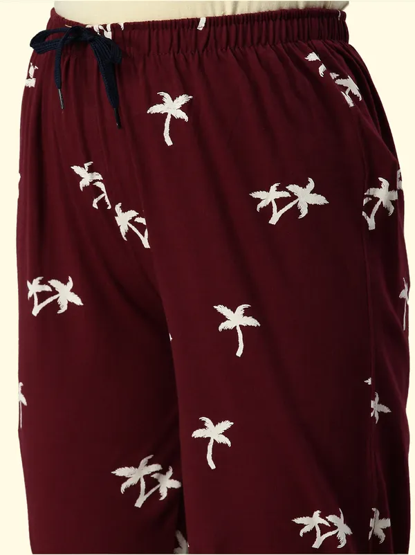 Maroon_Cotton_Pyjama_For_Women