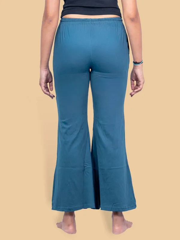Teal_Blue_Regular_Fit_Trousers_For_Women