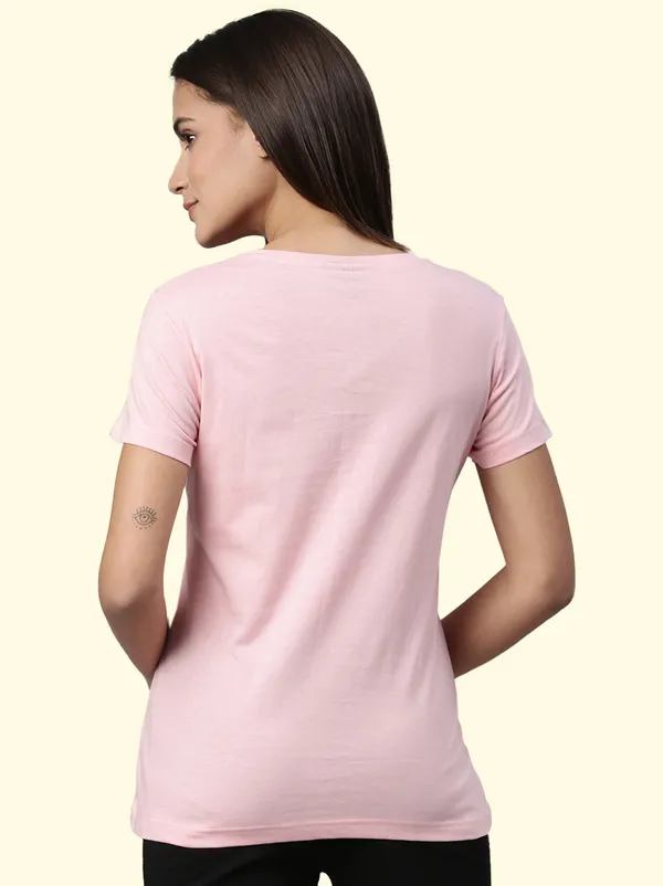 Pink_Printed_Round_Neck_T-Shirt_For_Women