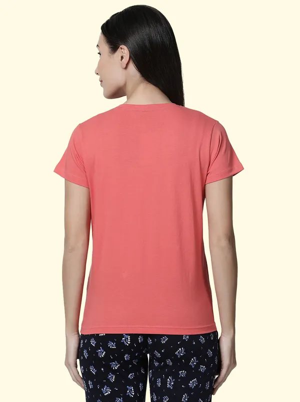 Pink_Printed_Round_Neck_T-Shirt_For_Women