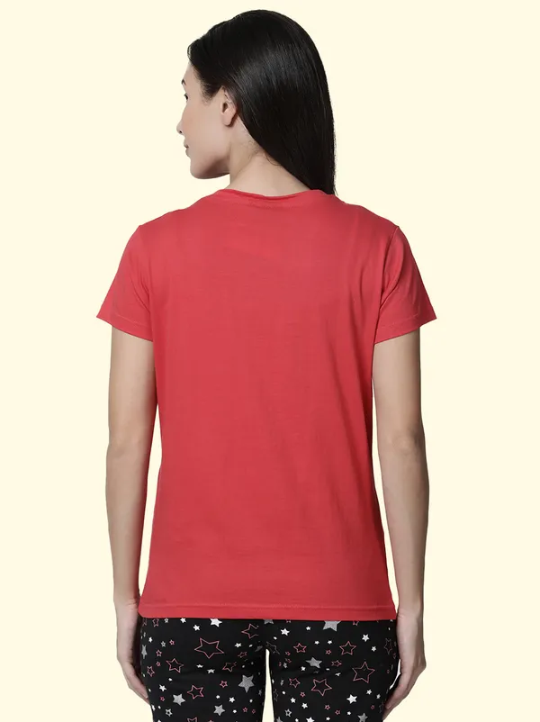 Pink_Printed_Round_Neck_T-Shirt_For_Women