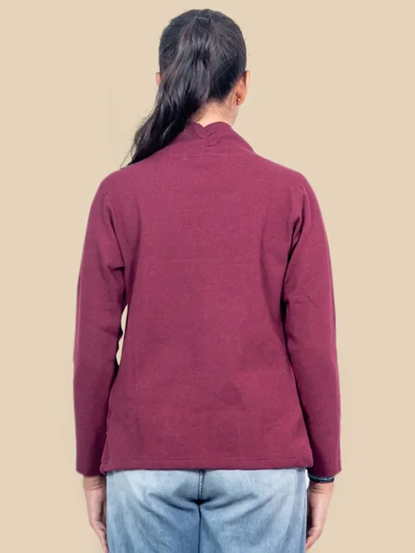 Burgundy_Western_Wear_Shrug_For_Women