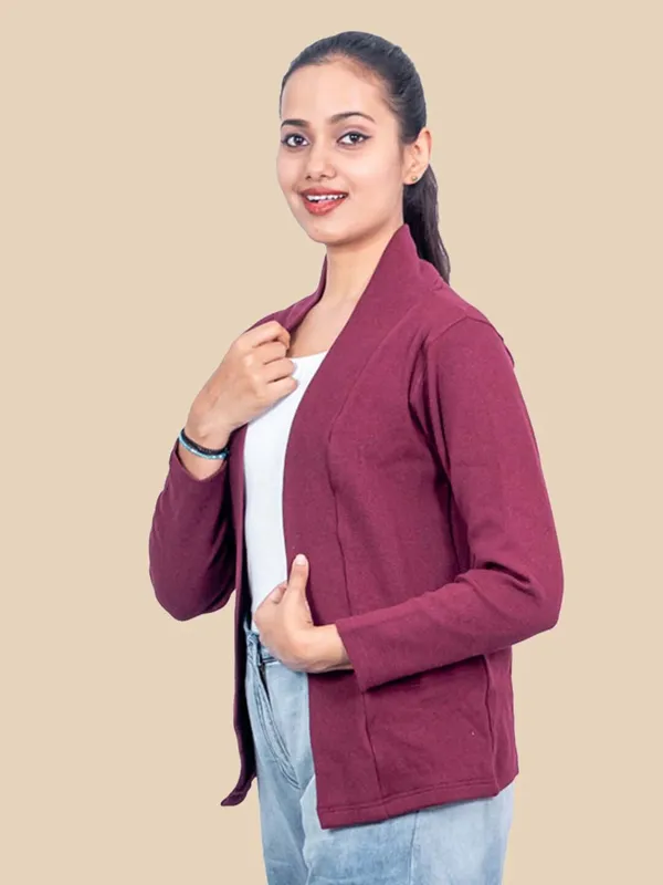 Burgundy_Western_Wear_Shrug_For_Women