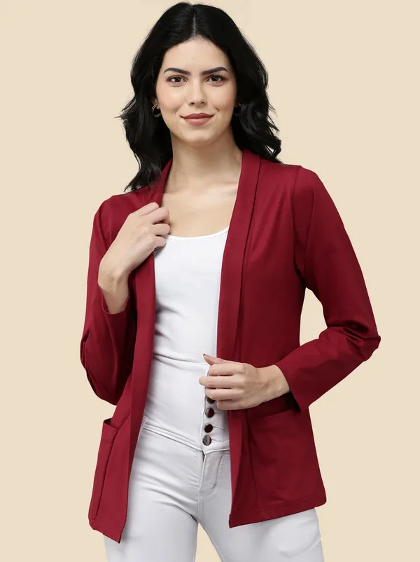 Maroon_Western_Wear_Shrug_For_Women