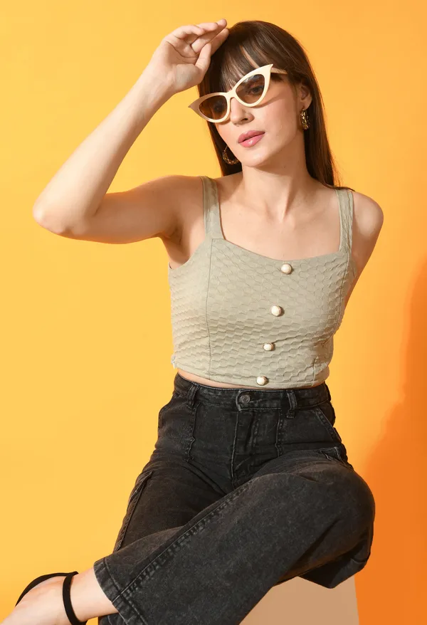 Beige_Polyester_Sleeveless_Square_Neck_Tube_Top_For_Women_&_Girls