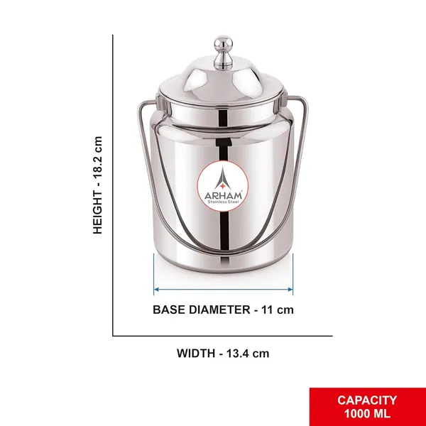 Stainless_Steel_Plain_Heavy_Gauge_Akhand_(Jointless)_Barni,_Milk_Can,_Ghee_Container,_Can_For_Storing_Liquid_(With_Upper_Lid)