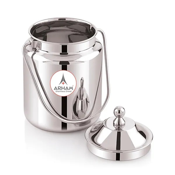 Stainless_Steel_Plain_Heavy_Gauge_Akhand_(Jointless)_Barni,_Milk_Can,_Ghee_Container,_Can_For_Storing_Liquid_(With_Upper_Lid)