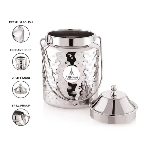 Stainless_Steel_Hammered_Heavy_Gauge_Akhand_(Jointless)_Barni,_Milk_Can,_Ghee_Container,_Can_For_Storing_Liquid_(With_Upper_Lid)