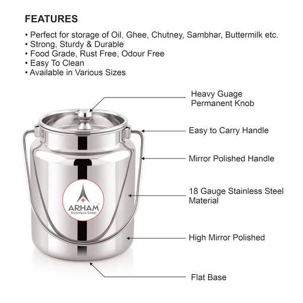 Stainless_Steel_Heavy_Gauge_Akhand_(Jointless)_Barni,_Milk_Can,_Ghee_Container,_Can_For_Storing_Liquid_With_Inner_Lid