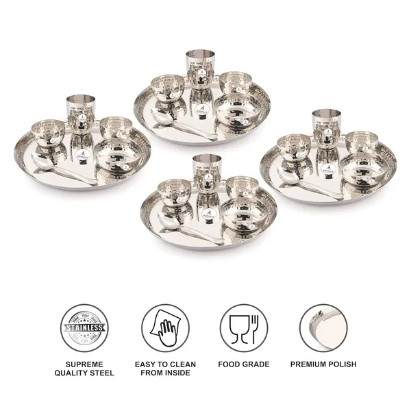 Stainless_Steel_Hammered_Premium_Saffron_Thali_Set_(Pack_Of_4)_(Big_Size)