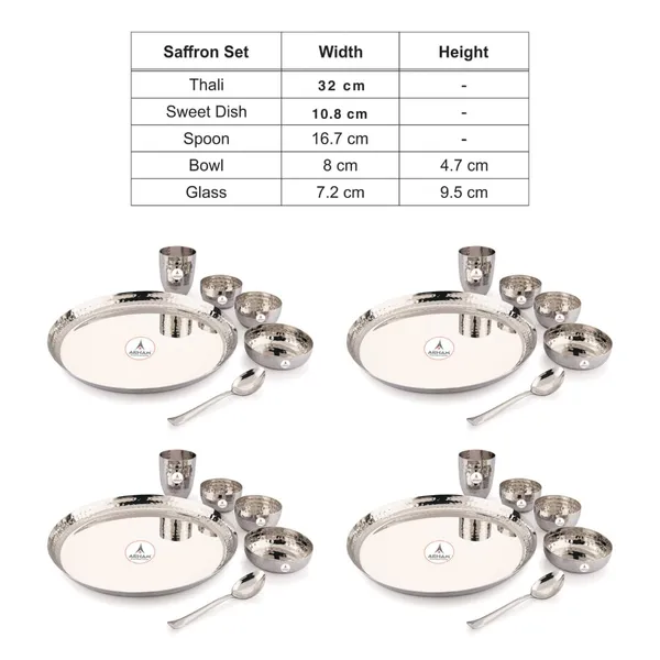 Stainless_Steel_Hammered_Premium_Saffron_Thali_Set_(Pack_Of_4)_(Big_Size)
