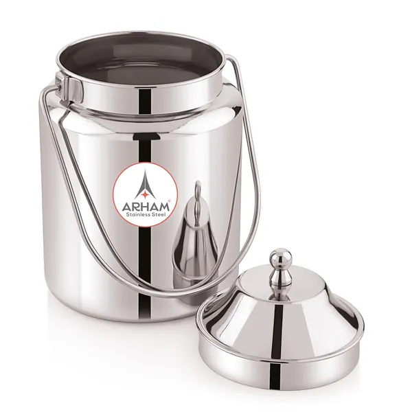 Stainless_Steel_Plain_Heavy_Gauge_Akhand_(Jointless)_Barni,_Milk_Can,_Ghee_Container,_Can_For_Storing_Liquid_(With_Upper_Lid)