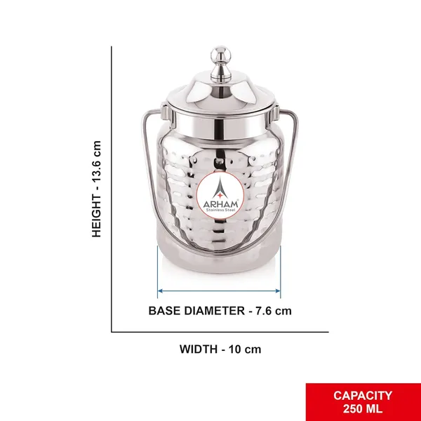 Stainless_Steel_Hammered_Heavy_Gauge_Akhand_(Jointless)_Barni,_Milk_Can,_Ghee_Container,_Can_For_Storing_Liquid_(With_Upper_Lid)