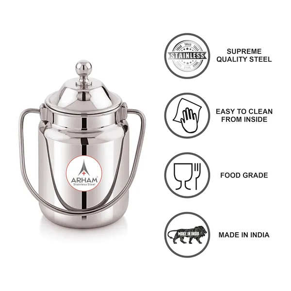 Stainless_Steel_Plain_Heavy_Gauge_Akhand_(Jointless)_Barni,_Milk_Can,_Ghee_Container,_Can_For_Storing_Liquid_(With_Upper_Lid)