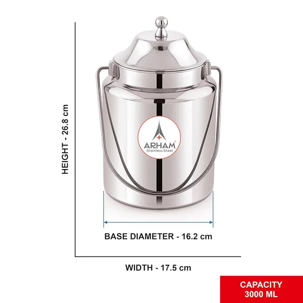 Stainless_Steel_Plain_Heavy_Gauge_Akhand_(Jointless)_Barni,_Milk_Can,_Ghee_Container,_Can_For_Storing_Liquid_(With_Upper_Lid)