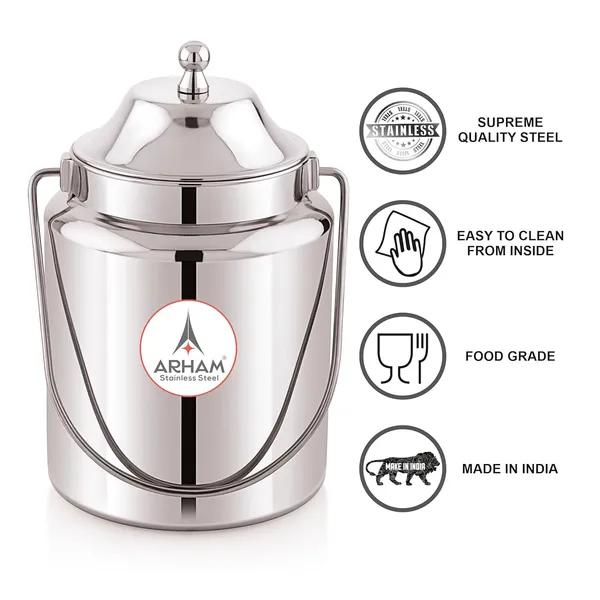 Stainless_Steel_Plain_Heavy_Gauge_Akhand_(Jointless)_Barni,_Milk_Can,_Ghee_Container,_Can_For_Storing_Liquid_(With_Upper_Lid)