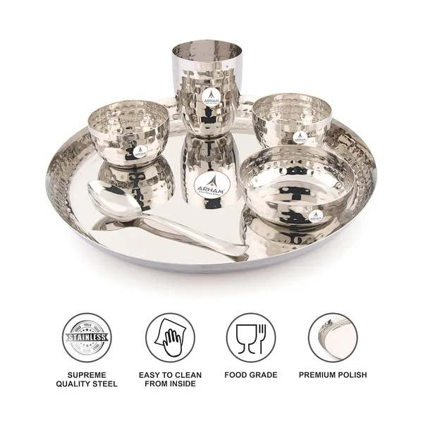 Stainless_Steel_Hammered_Premium_Saffron_Thali_Set_(Pack_Of_1)_(Big_Size)