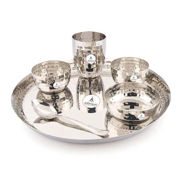 Stainless_Steel_Hammered_Premium_Saffron_Thali_Set_(Pack_Of_1)_(Big_Size)