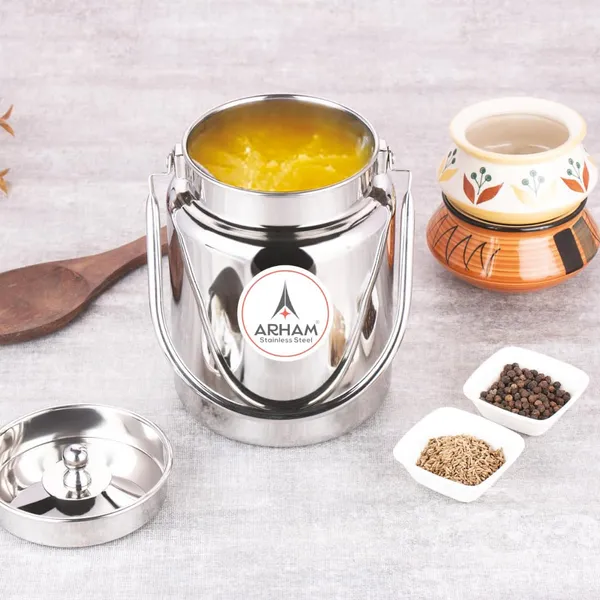 Stainless_Steel_Plain_Heavy_Gauge_Pipe_Handle_With_Inner_Lid_Milk_Can,_Ghee_Container,_Can_For_Storing_Liquid