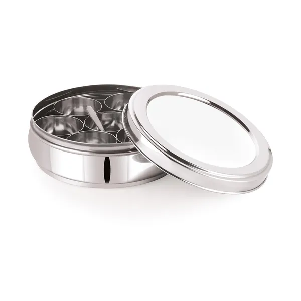 Stainless_Steel_Premium_Orange_Shape_Masala_(Spice)_Box_With_7_Containers_And_Small_Polish_Spoon_&_Plain_Lid
