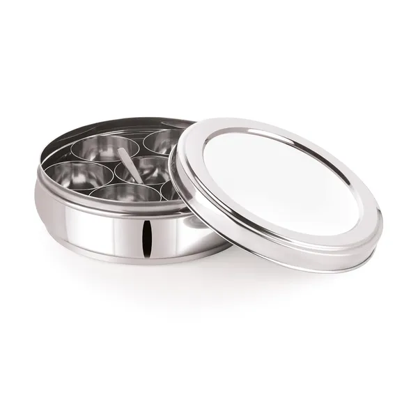 Stainless_Steel_Premium_Orange_Shape_Masala_(Spice)_Box_With_7_Containers_And_Small_Polish_Spoon_&_Plain_Lid
