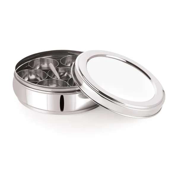 Stainless_Steel_Premium_Orange_Shape_Masala_(Spice)_Box_With_7_Containers_And_Small_Polish_Spoon_&_Plain_Lid