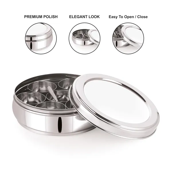 Stainless_Steel_Premium_Orange_Shape_Masala_(Spice)_Box_With_7_Containers_And_Small_Polish_Spoon_&_Plain_Lid