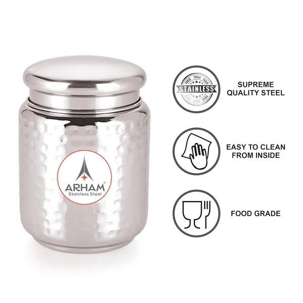 Stainless_Steel_Hammered_Multipurpose_Airtight_Thread_Lock_Lid_Storage_Jar_For_Kitchen
