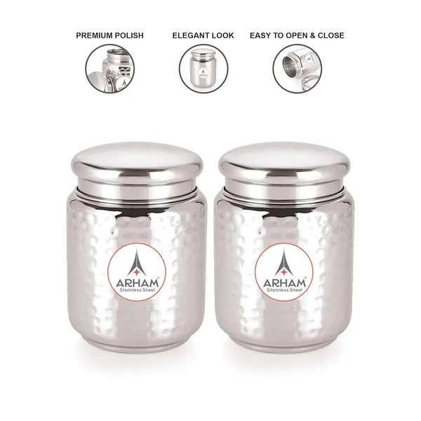 Stainless_Steel_Hammered_Multipurpose_Airtight_Thread_Lock_Lid_Storage_Jar_For_Kitchen