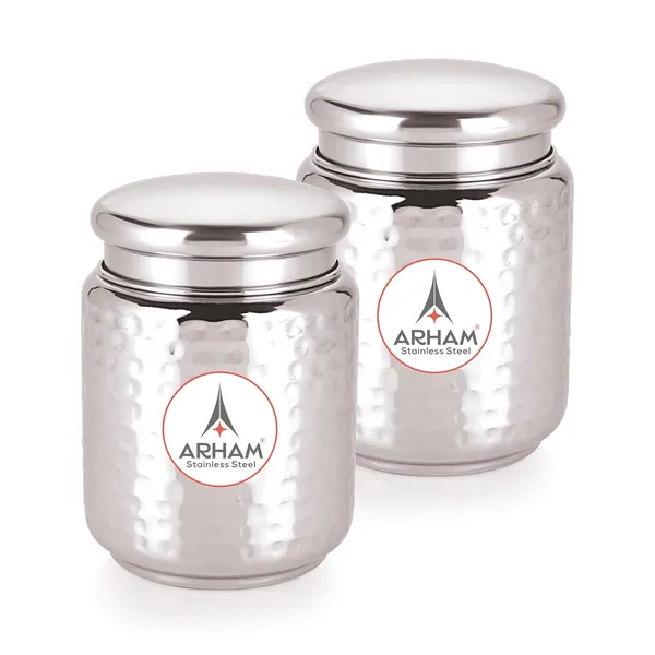 Stainless_Steel_Hammered_Multipurpose_Airtight_Thread_Lock_Lid_Storage_Jar_For_Kitchen
