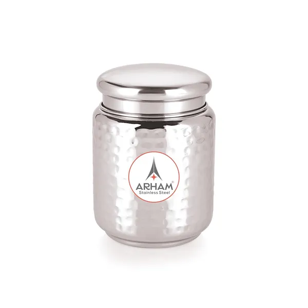 Stainless_Steel_Hammered_Multipurpose_Airtight_Thread_Lock_Lid_Storage_Jar_For_Kitchen