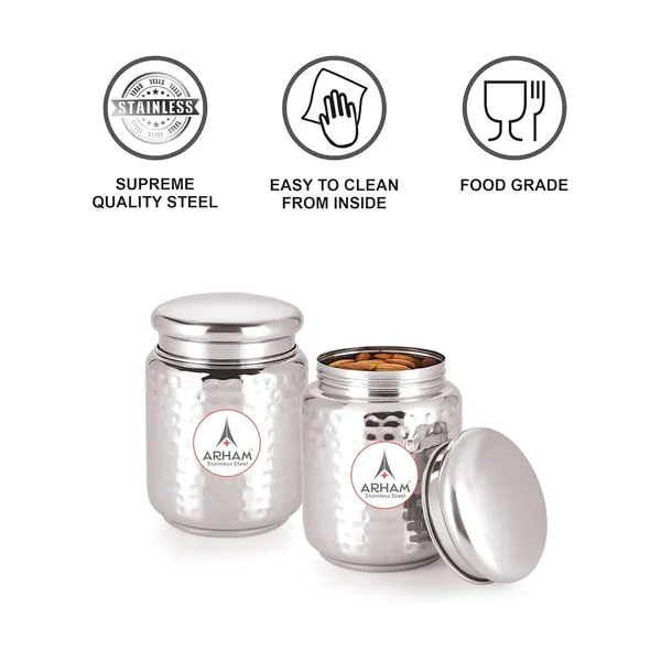 Stainless_Steel_Hammered_Multipurpose_Airtight_Thread_Lock_Lid_Storage_Jar_For_Kitchen
