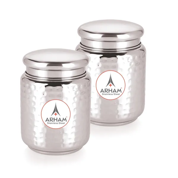 Stainless_Steel_Hammered_Multipurpose_Airtight_Thread_Lock_Lid_Storage_Jar_For_Kitchen