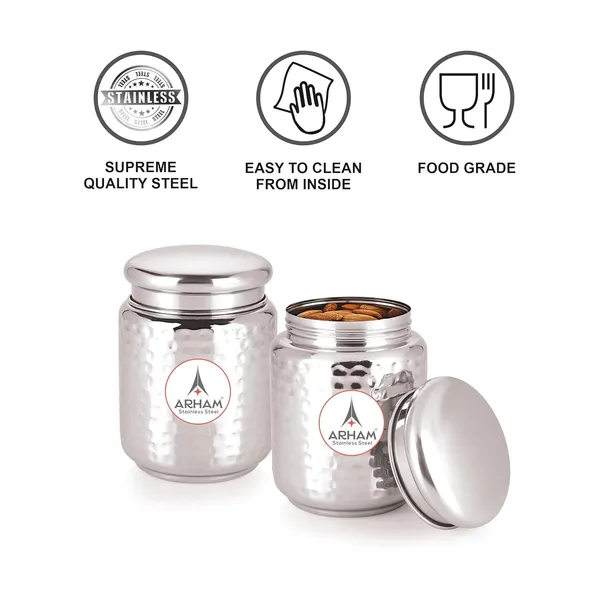 Stainless_Steel_Hammered_Multipurpose_Airtight_Thread_Lock_Lid_Storage_Jar_For_Kitchen