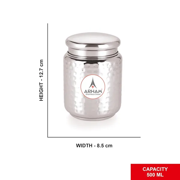 Stainless_Steel_Hammered_Multipurpose_Airtight_Thread_Lock_Lid_Storage_Jar_For_Kitchen