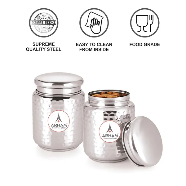 Stainless_Steel_Hammered_Multipurpose_Airtight_Thread_Lock_Lid_Storage_Jar_For_Kitchen