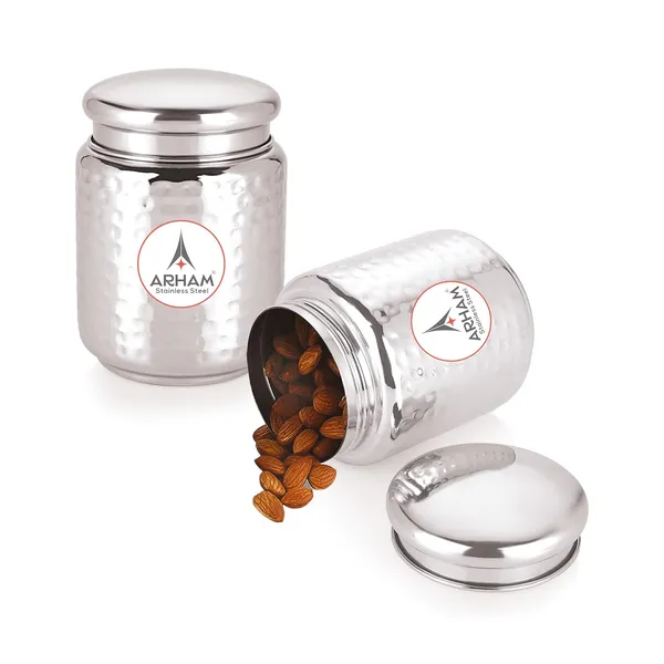 Stainless_Steel_Hammered_Multipurpose_Airtight_Thread_Lock_Lid_Storage_Jar_For_Kitchen