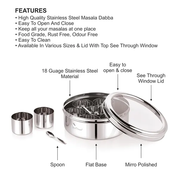 Stainless_Steel_Premium_Sober_Shape_Masala_(Spice)_Box_With_7_Containers_And_Small_Polish_Spoon_&_Plain_Lid