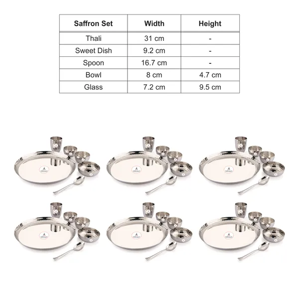 Stainless_Steel_Hammered_Premium_Saffron_Thali_Set_(Pack_Of_6)_(Standard_Size)