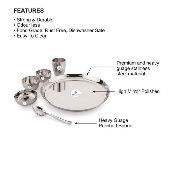 Stainless_Steel_Hammered_Premium_Saffron_Thali_Set_(Pack_Of_6)_(Standard_Size)
