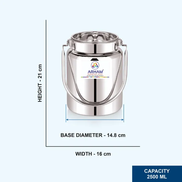 Stainless_Steel_Plain_Heavy_Gauge_Pipe_Handle_With_Inner_Lid_Milk_Can,_Ghee_Container,_Can_For_Storing_Liquid