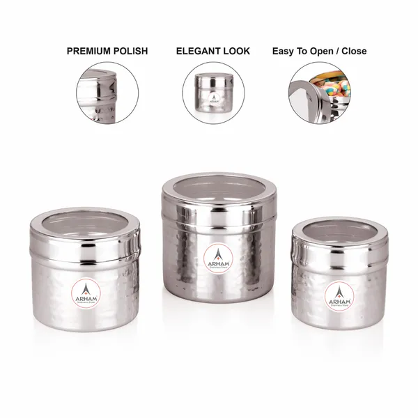 Stainless_Steel_Hammered_Premium_Mini_Storage_Containers_(Pack_Of_3)_(550_Ml_|_400_Ml_|_280_Ml)