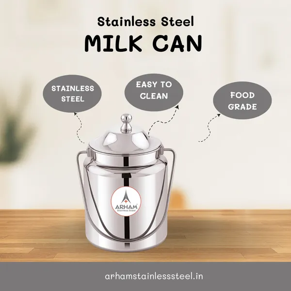 Stainless_Steel_Plain_Heavy_Gauge_Akhand_(Jointless)_Barni,_Milk_Can,_Ghee_Container,_Can_For_Storing_Liquid_(With_Upper_Lid)