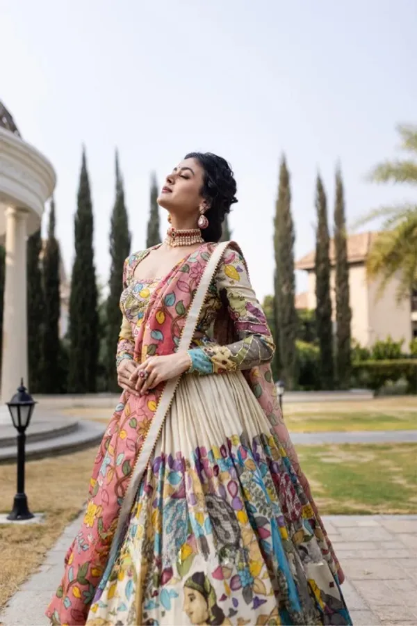 Kalamkari_Print_With_Hand_Work_Fully_Stitched_Lehenga_Choli