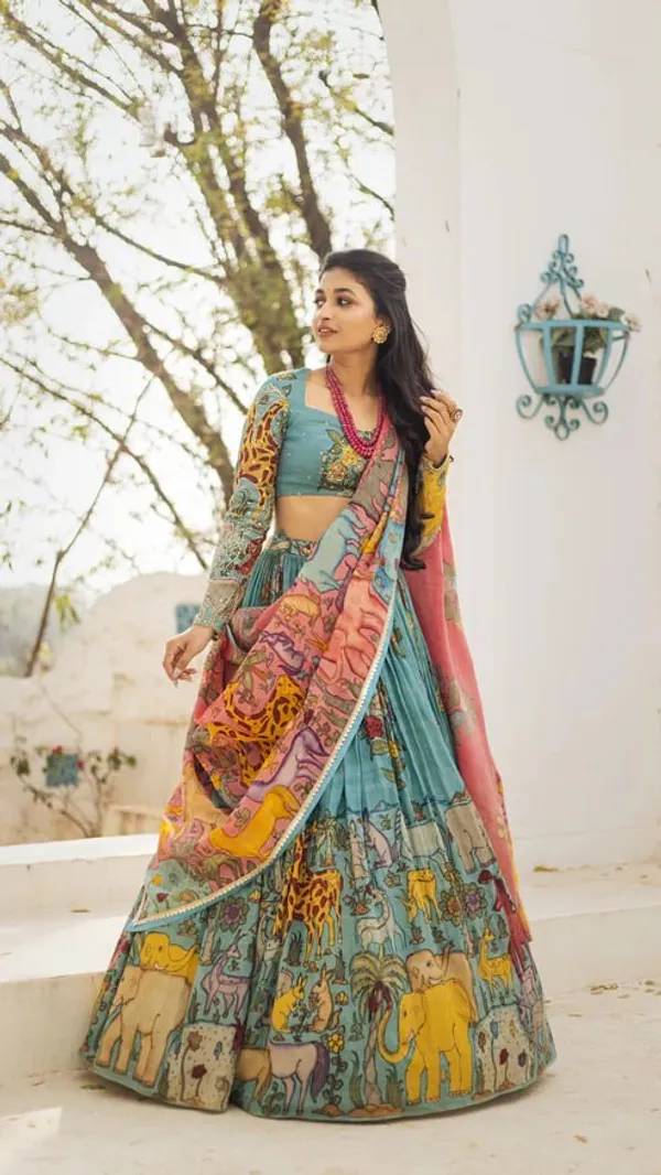 Blue_Fully_Stitched_Kalamkari_Lehenga_Choli_Set_–_Traditional_Ethnic_Wear_for_Women